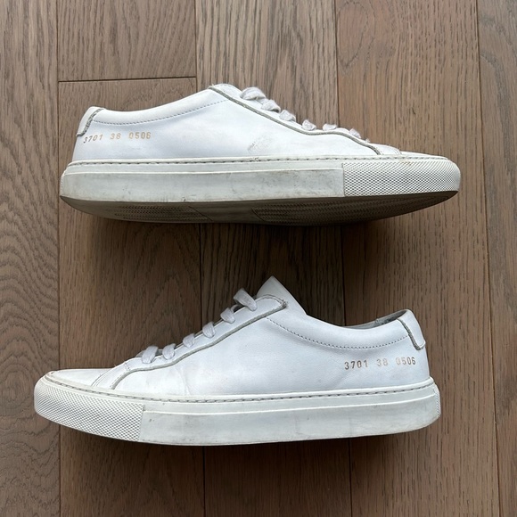 Women’s Common Projects White Original Achilles Low Sneakers - Picture 4 of 7